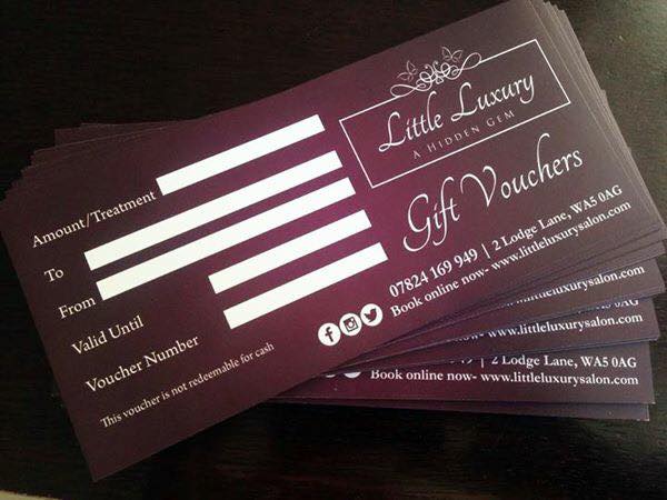 beauty salon gift vouchers warrington